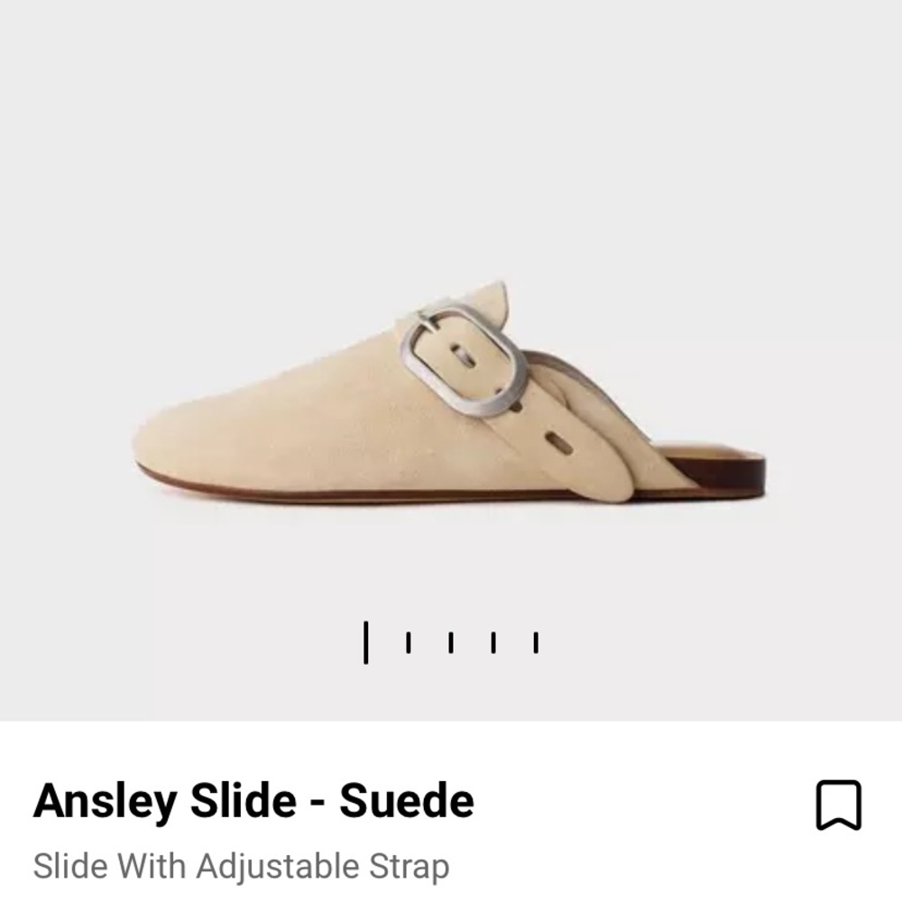 rag & bone suede Ansley slides mules